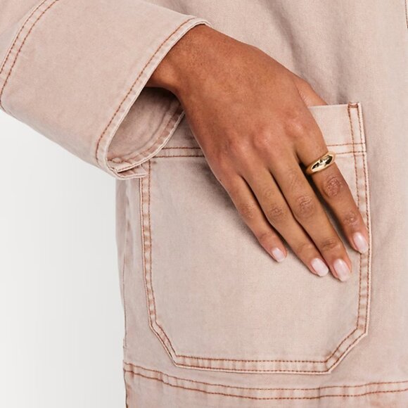 Old Navy Antique Rose Canvas Barn Jacket/NWT/L - Picture 5 of 15